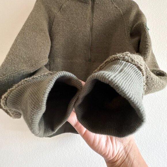 Outdoor Voices MegaFleece 1/2 Wool Blend Half Zip Women's XS Green Hoodie Jacket - Picture 7 of 10